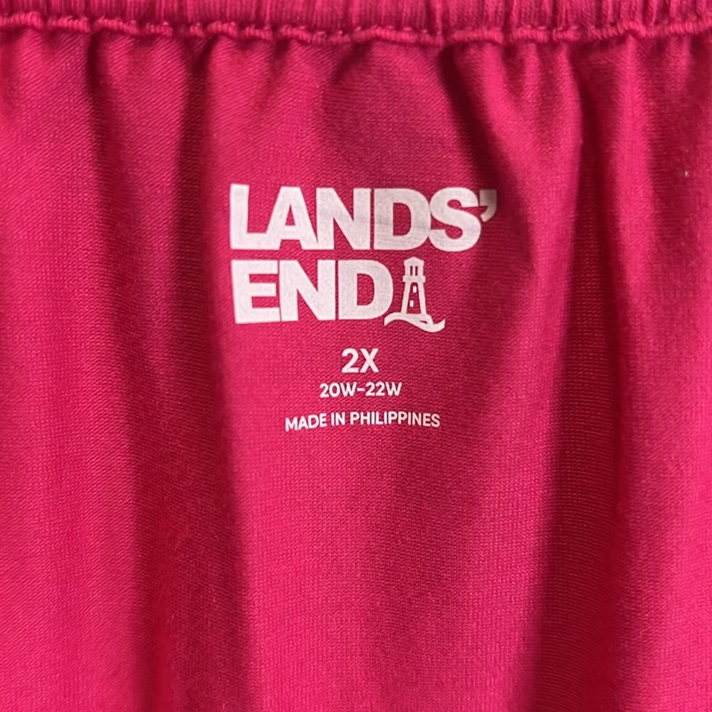 Land’s End Barbie Pink size 2X NWT 3/4 sleeves - Picture 2 of 5